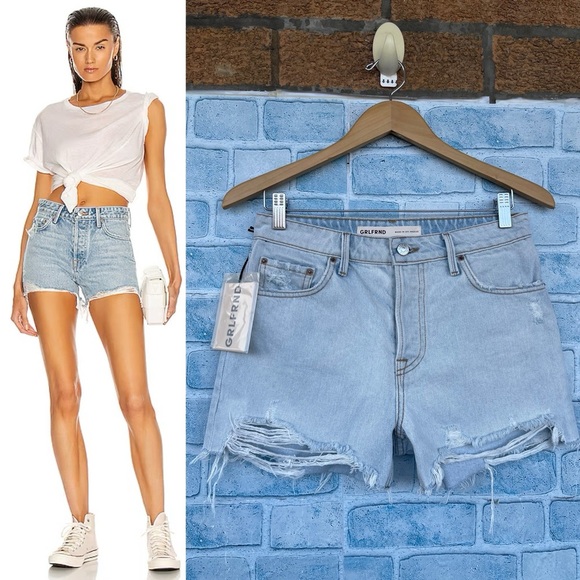 GRLFRND Helena High Rise Cut Off Short size 26 - Picture 1 of 14